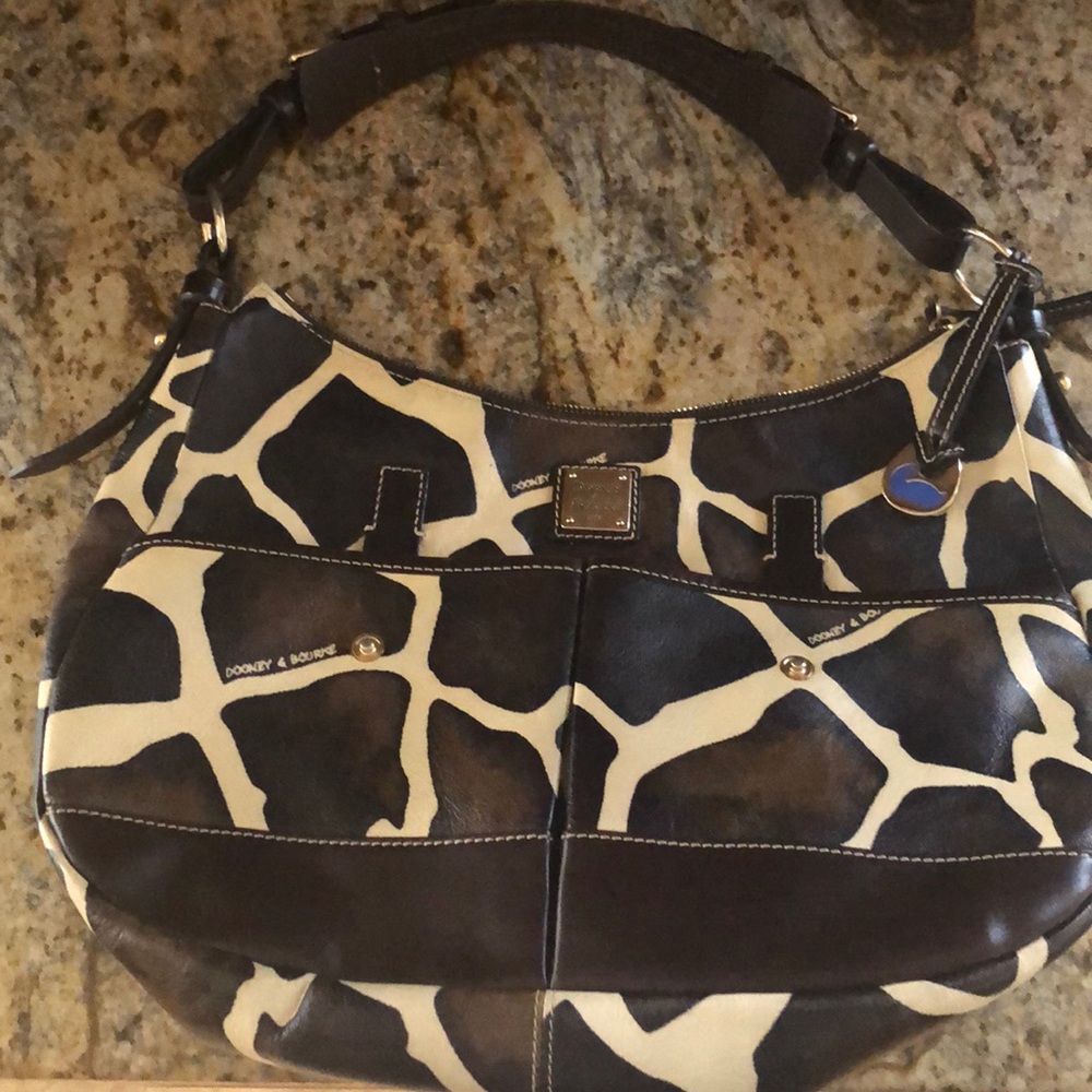 Dooney & Bourke brown and white leather purse